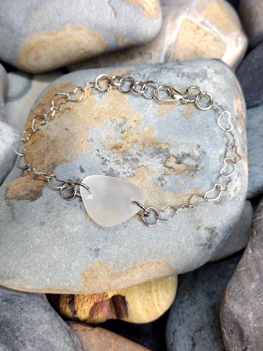 Sea glass bracelet product image (2)