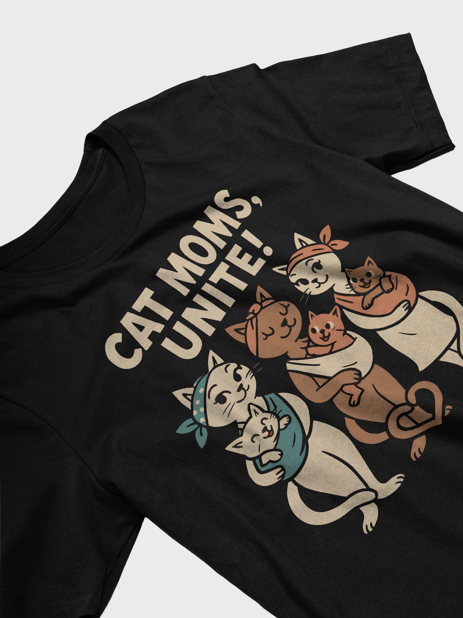 Cat Moms Unite! Anthro Cats T-Shirt product image (3)