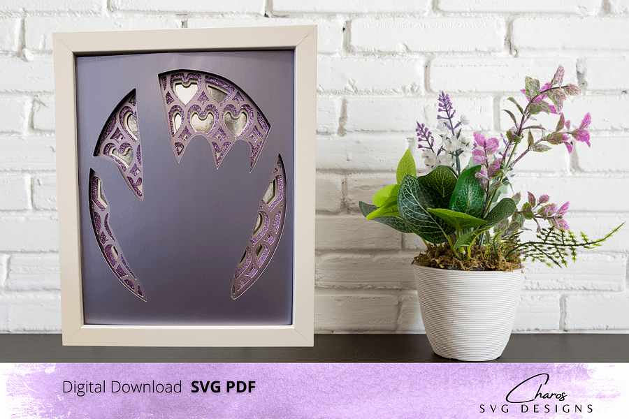 5 Layer I Love You SVG Layered Shadow Box Design product image (1)