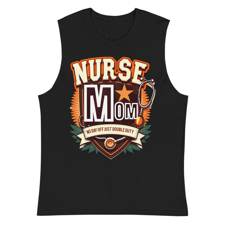 Nurse Mom Double Duty Muscle Tank product image (3)