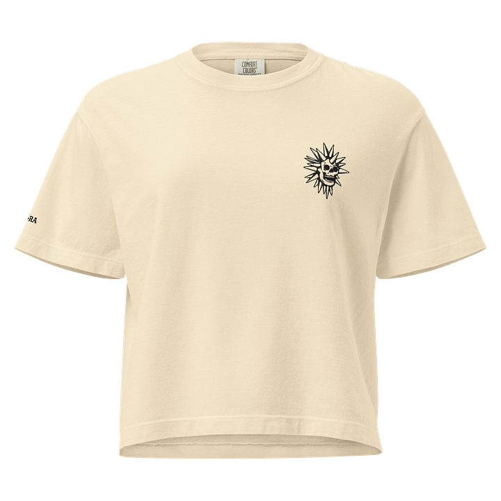 Embroidered Disco Skull Boxy Tee - Light product image (2)