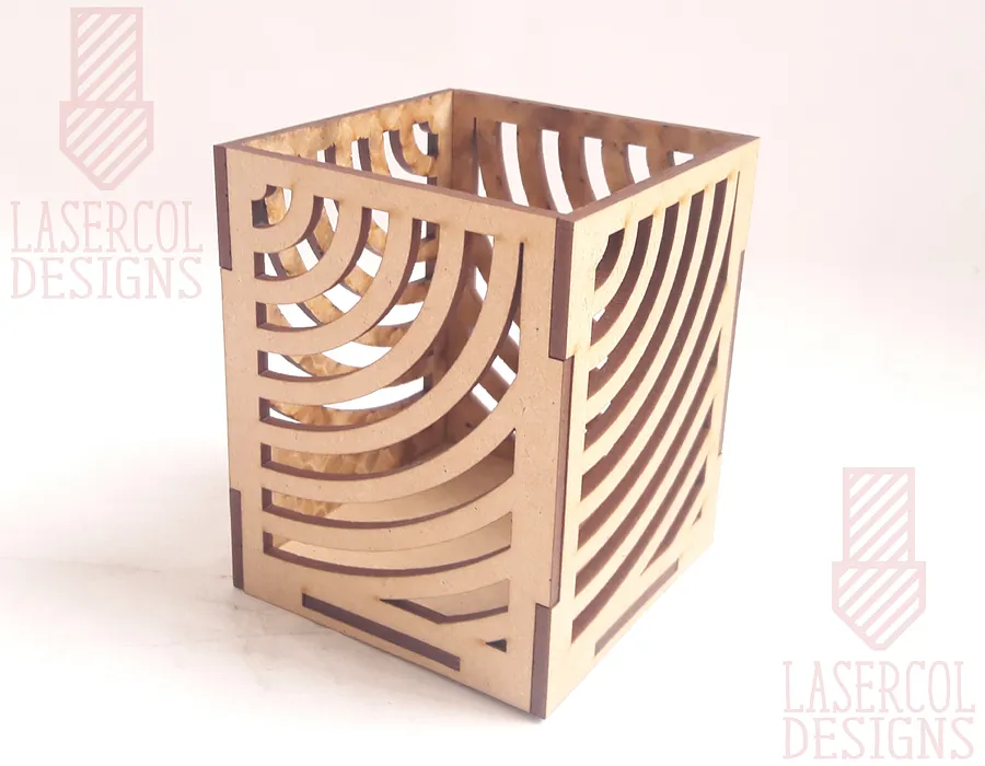 Pencil Holder (Ten Styles) File - Laser Cut Files product image (10)