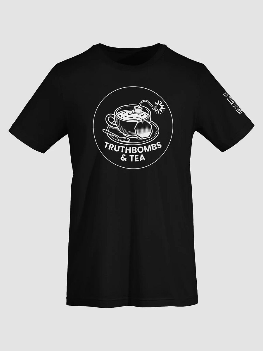 Unisex T-shirt White Print Truthbombs & Tea Official product image (5)