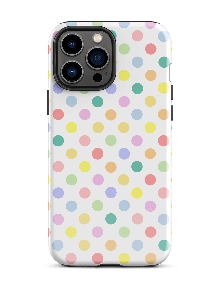 Pastel Rainbow Dots iPhone Case product image (1)