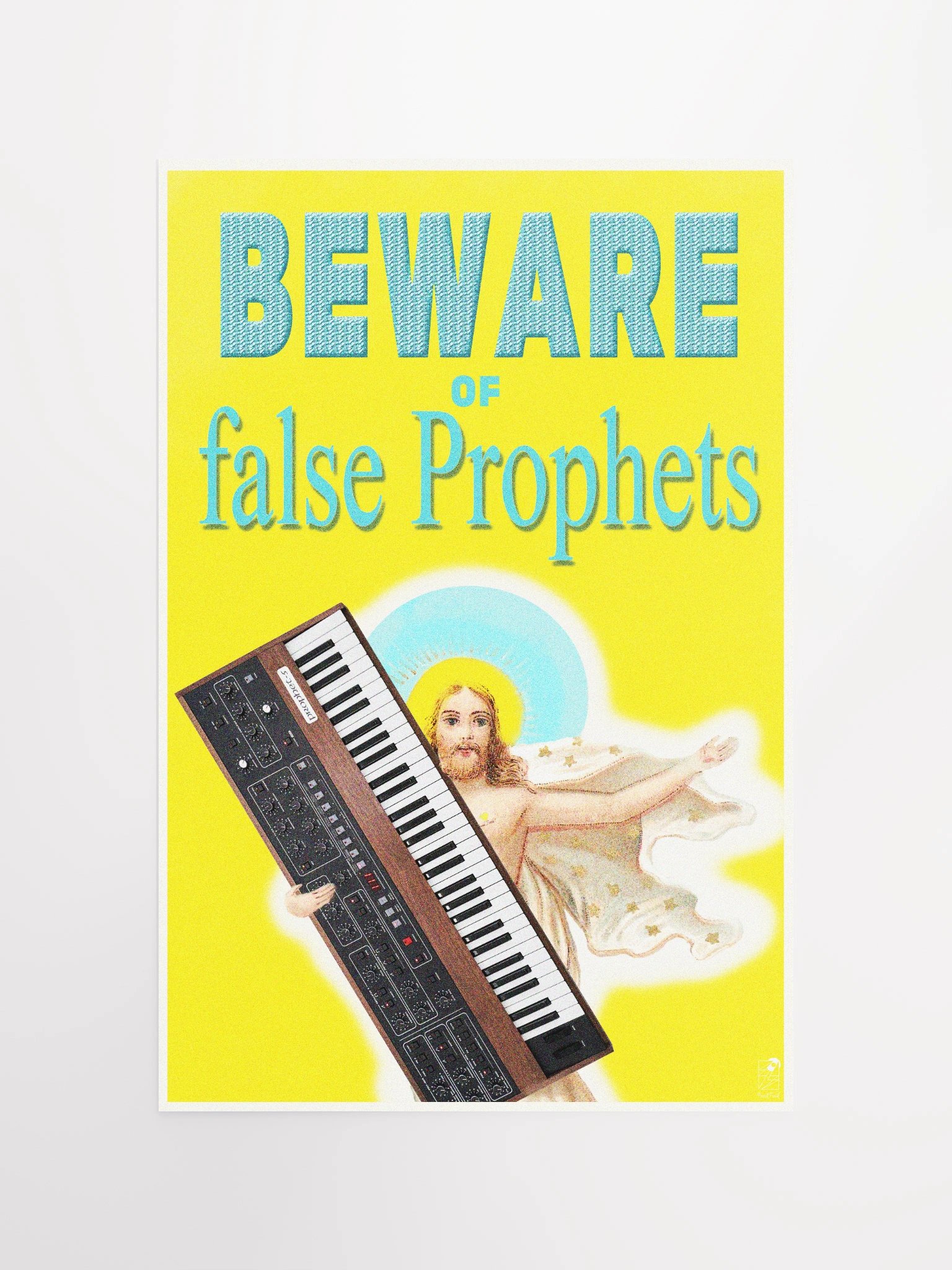 Beware of false PROPHETS! classic synth Tribute, Techno EDM Matte Paper Poster product image (7)
