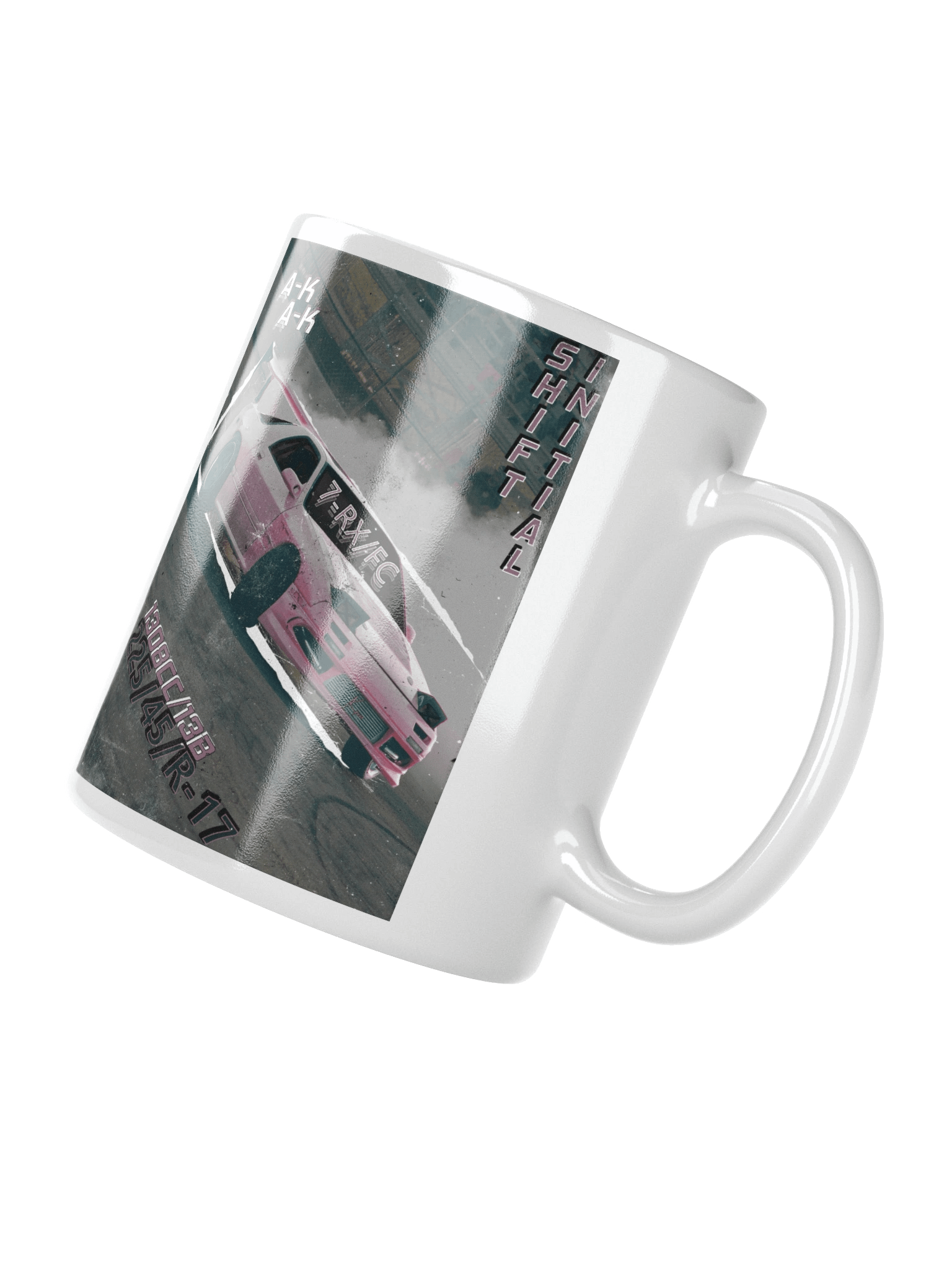 Initial Shift, FC/RX-7 Drift Cut-out | Glossy White Mug product image (5)