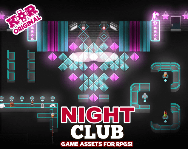 KR Night Club Tileset for RPGs product image (1)