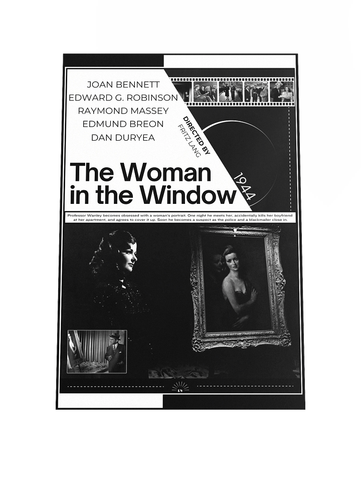 The Woman in the Window with Edward G. Robinson, Joan Bennett and Raymond Massey 1944 | Movie Poster | 12x18 Wall Art product image (1)