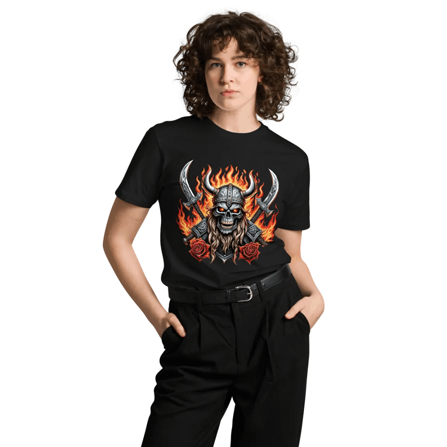 Viking Skull Inferno T-Shirt product image (8)