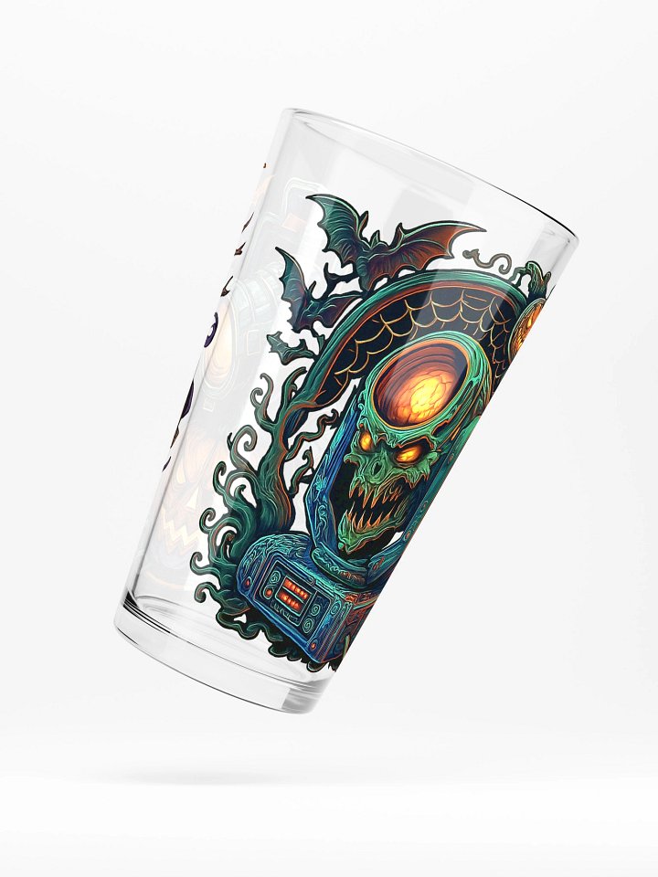 Theatrically Jerry: "The Mutation" and "Menacing Jack-O Lantern" Graphic Shaker Pint Glass product image (1)
