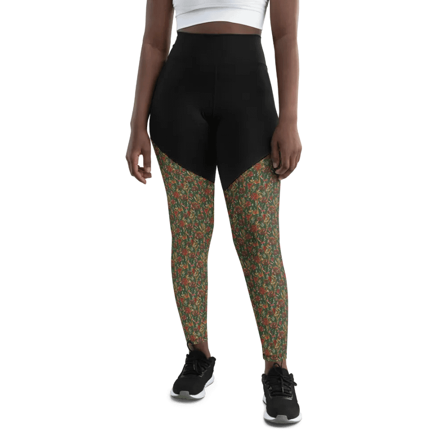 Brown All-Over Print Sports Leggings product image (12)