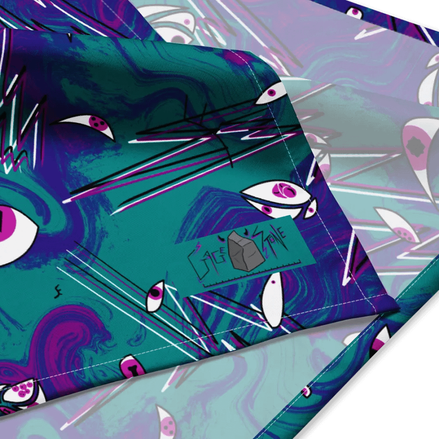 Eye and Lightning Magic (Overdose colours) Bandana product image (2)