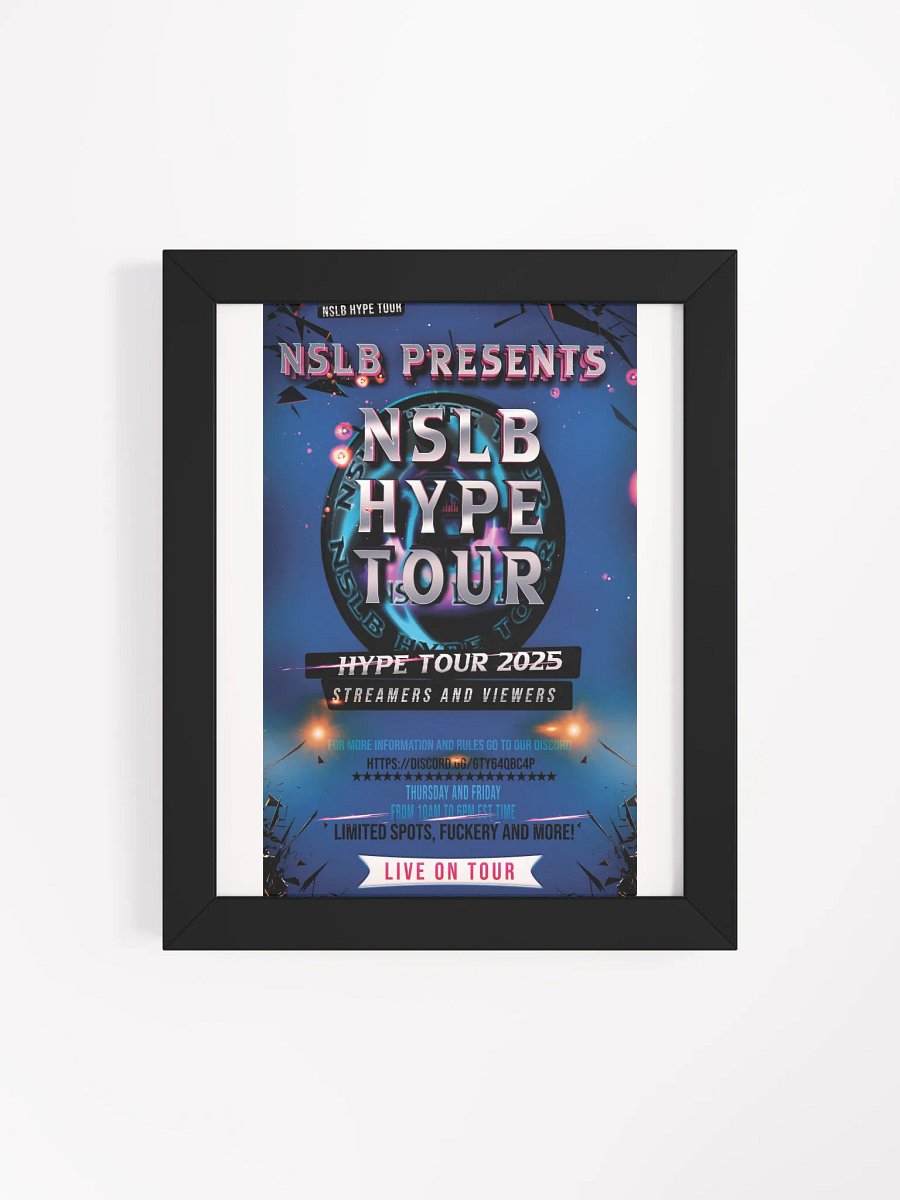 NSLB Hype Tour Wood Framed Matte Poster product image (39)