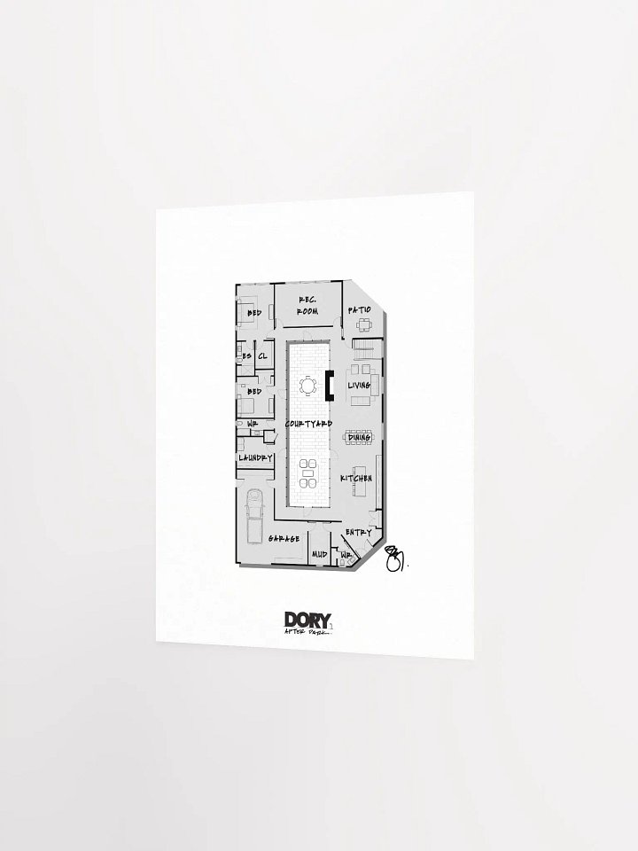 Alphabet Floor Plan Poster - D product image (2)