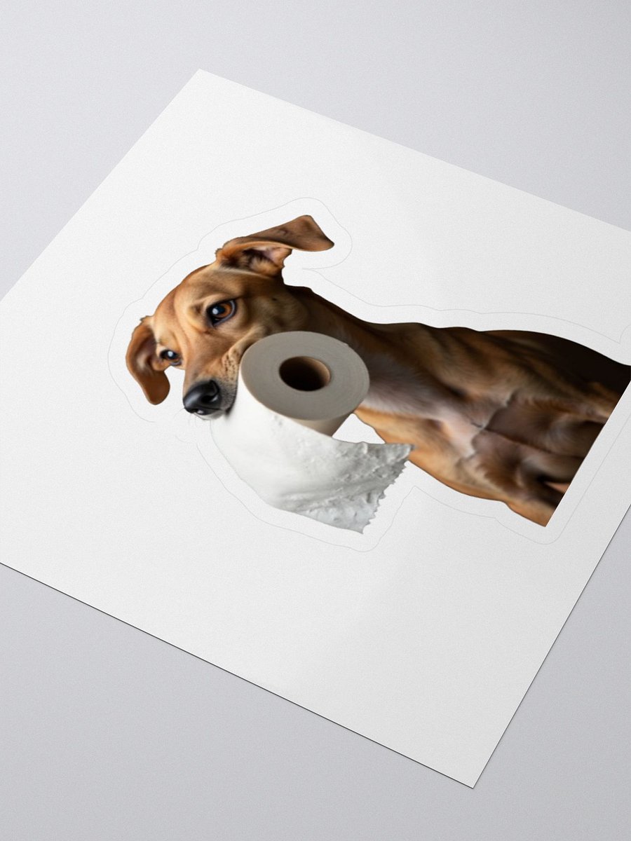 Potcake and toilet paper sticker product image (3)
