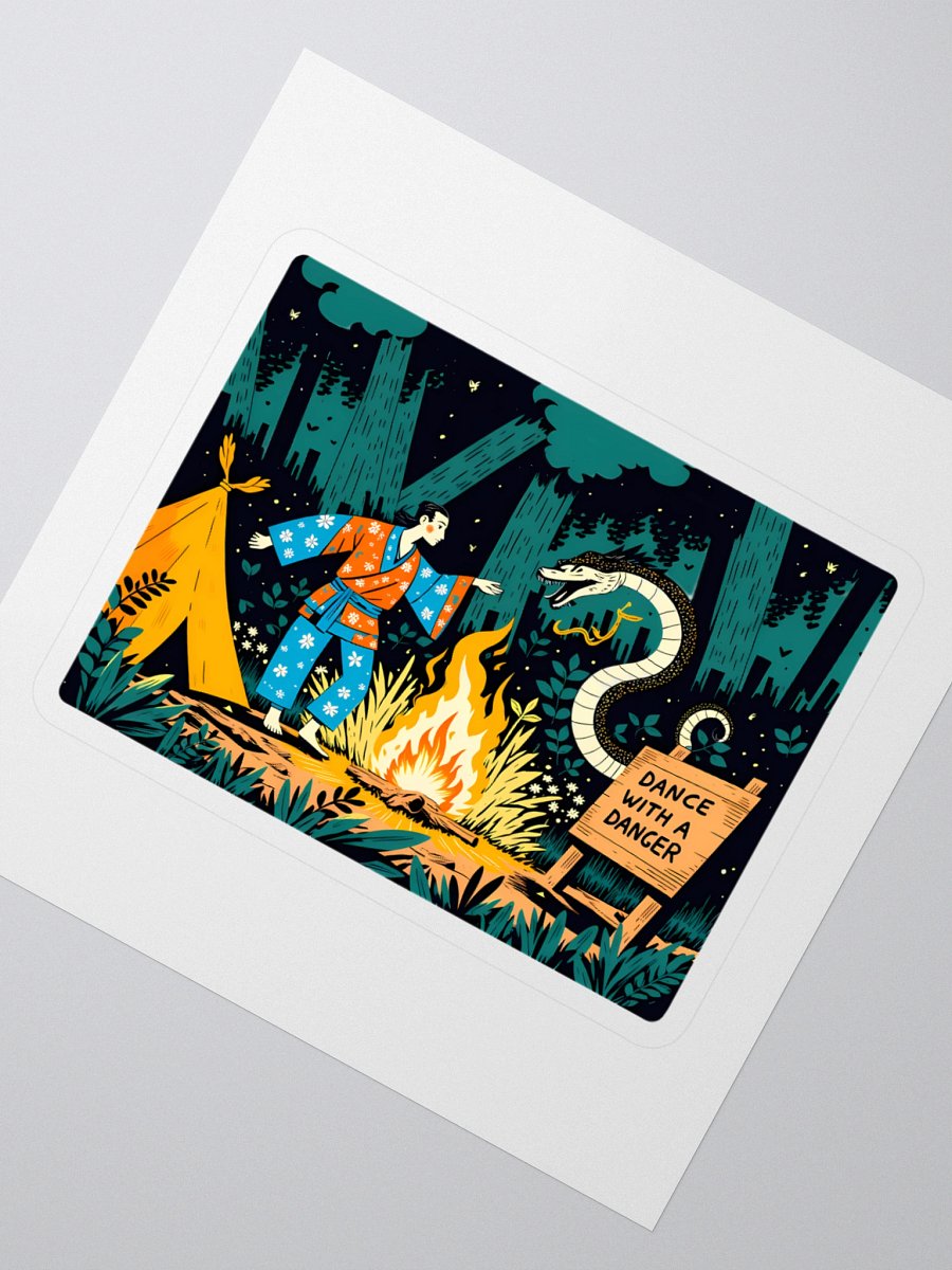 Mystical Forest Dance Poster | Snake & Fire Art Sticker product image (2)