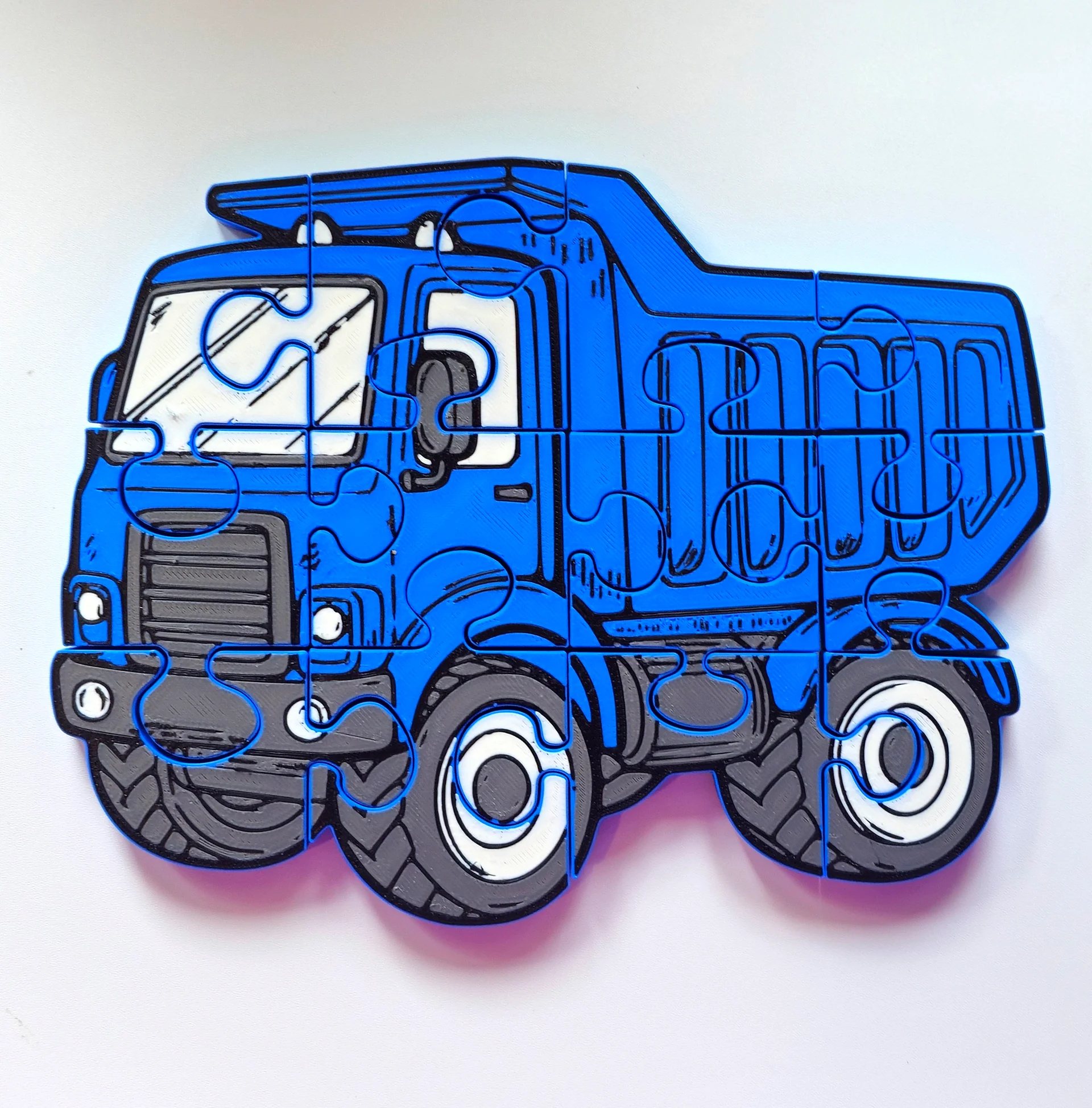 🚛 Dump Truck 3D Printed Jigsaw Puzzle – A Fun & Engaging Construction Puzzle! product image (1)