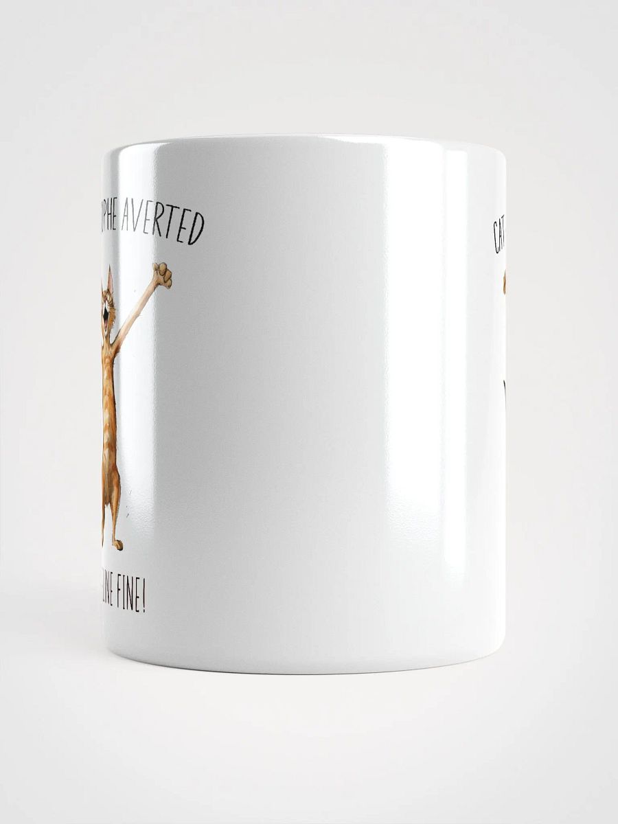 Funny Cute Cat Coffee Mug - Cat-astrofe averted product image (6)