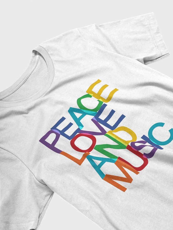 Peace Love Music White Tshirt product image (2)