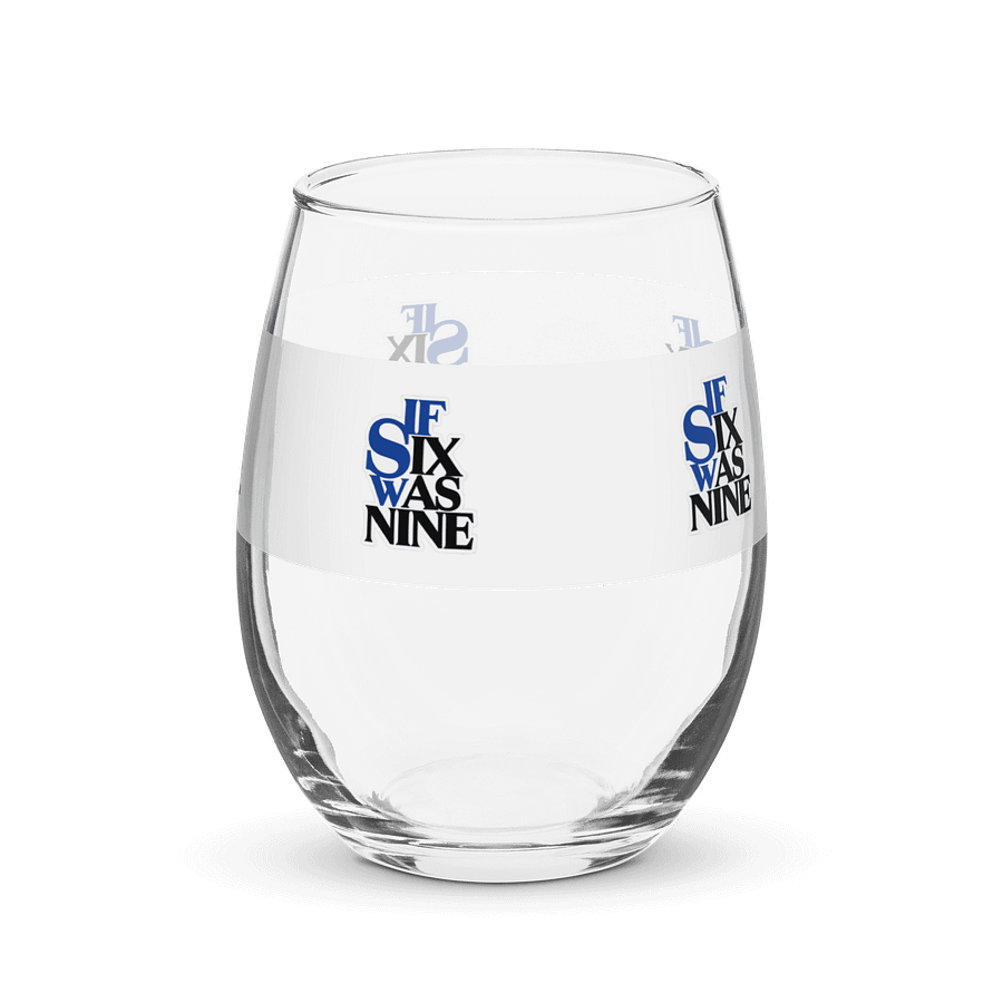 Electric Blue Stemless Wine Glass - IF SIX WAS NINE product image (3)