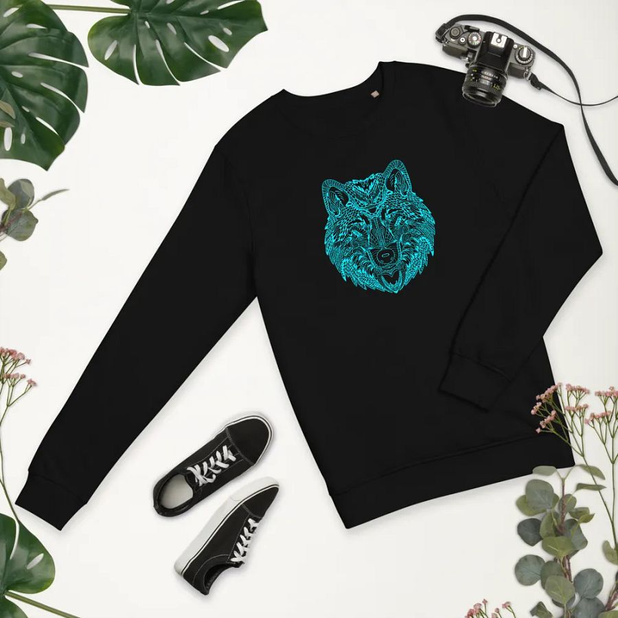 Mystic Wolf Organic Sweatshirt product image (10)