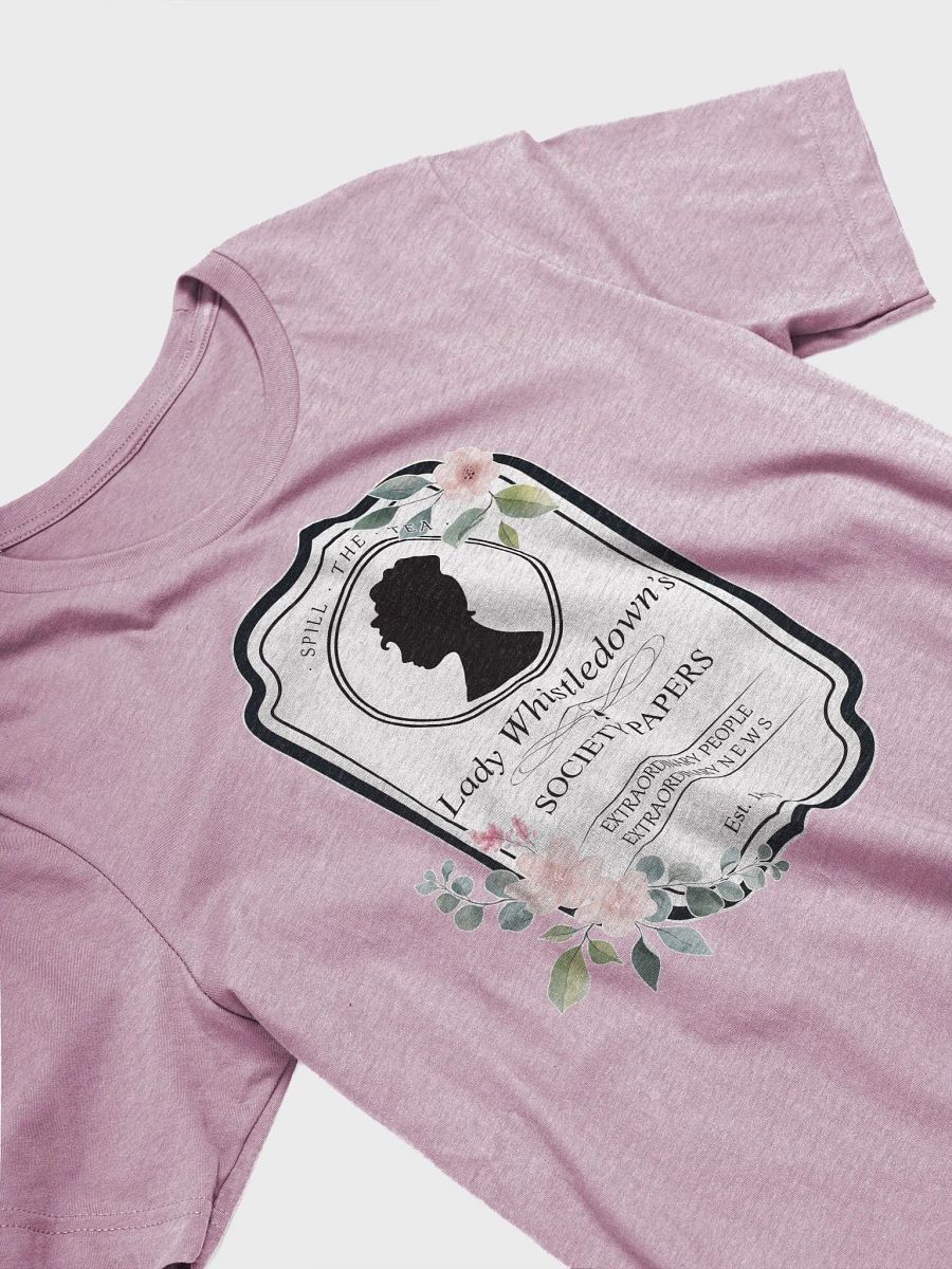 Lady Whistledown Society T-Shirt | Bridgerton Vintage Crest Design product image (10)