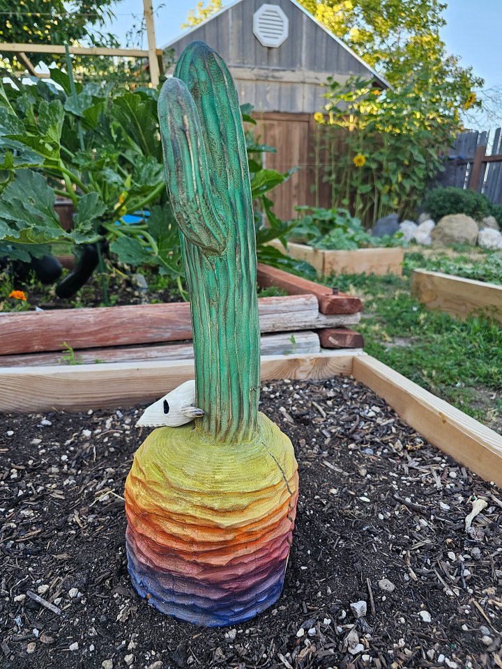 Saguaro Sunset Cactus Carving product image (2)