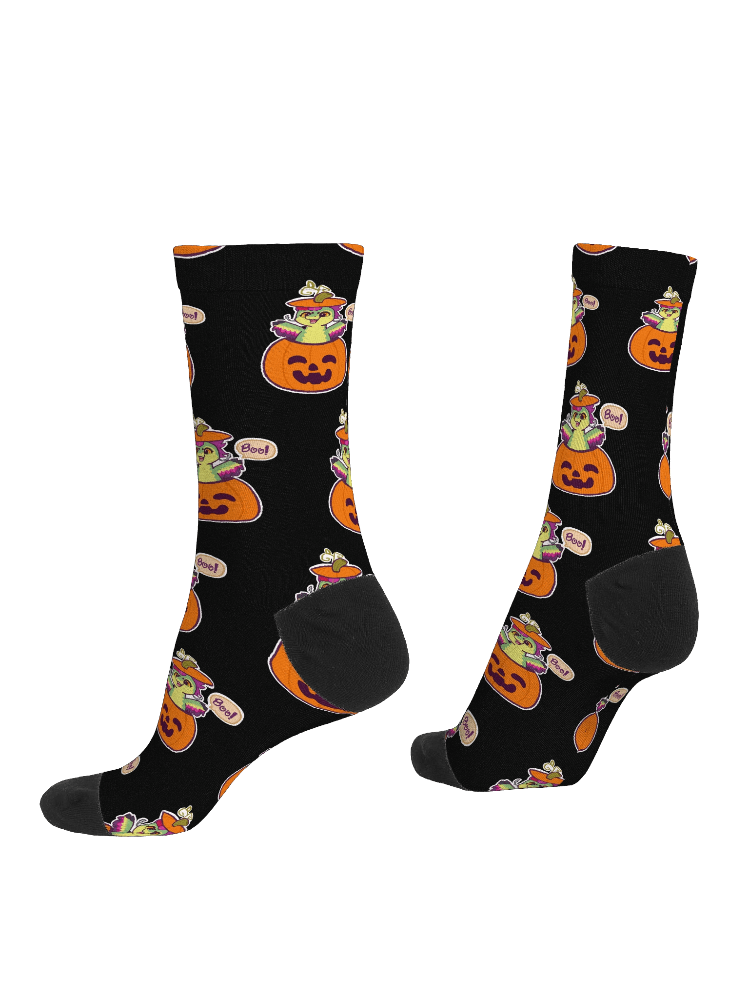 Halloween Pumpkin Raptor Socks! product image (4)