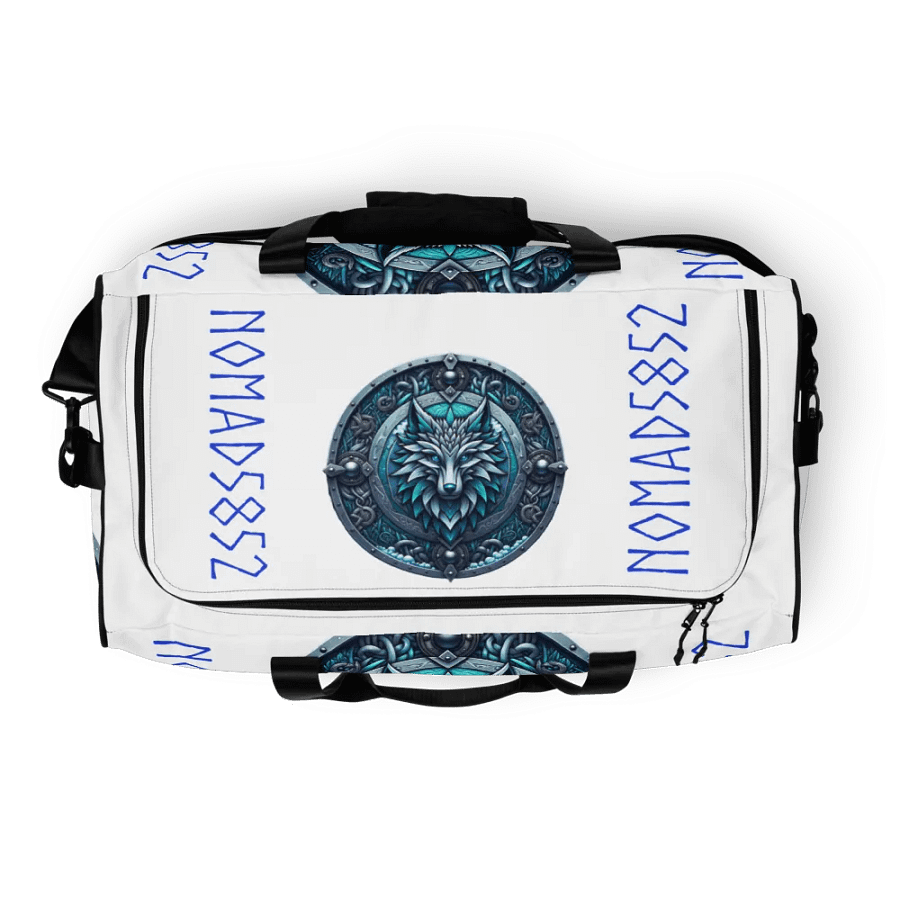 Wolf's Head Shield All-Over Print Duffle Bag product image (6)