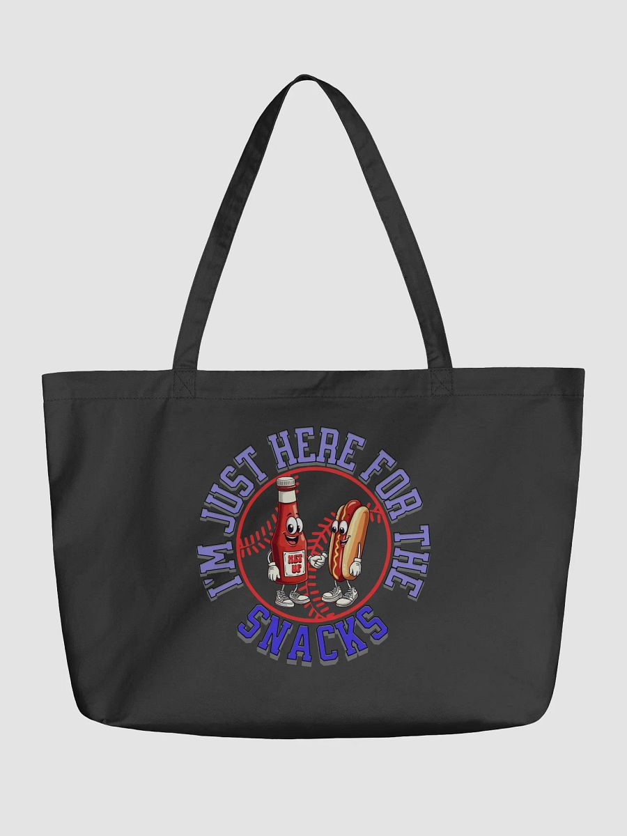 Im Just Here For The Snacks Baseball Time Duo Organic Tote product image (2)