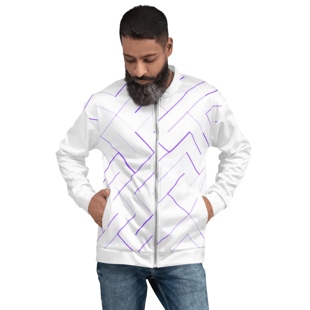 Geometric Melange All-Over Bomber Jacket product image (9)