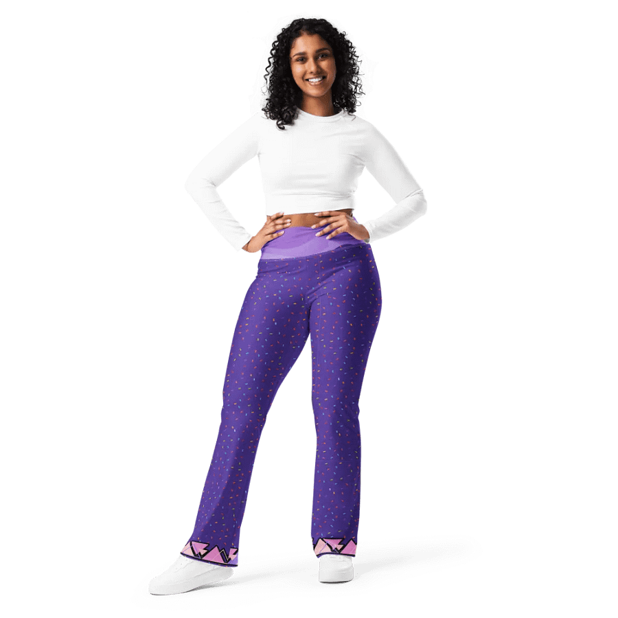 Purple Confetti Dream Flare Leggings product image (1)