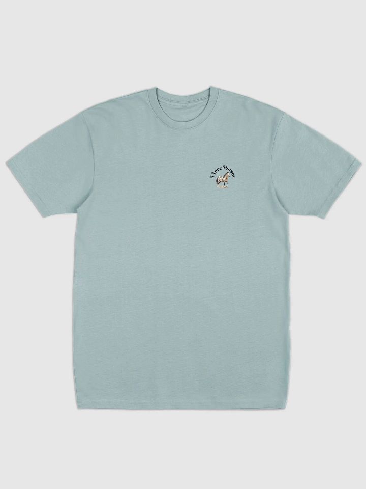 I Love Horses 001 Cotton Heritage Men's Premium Heavyweight Tee Light Colours product image (1)