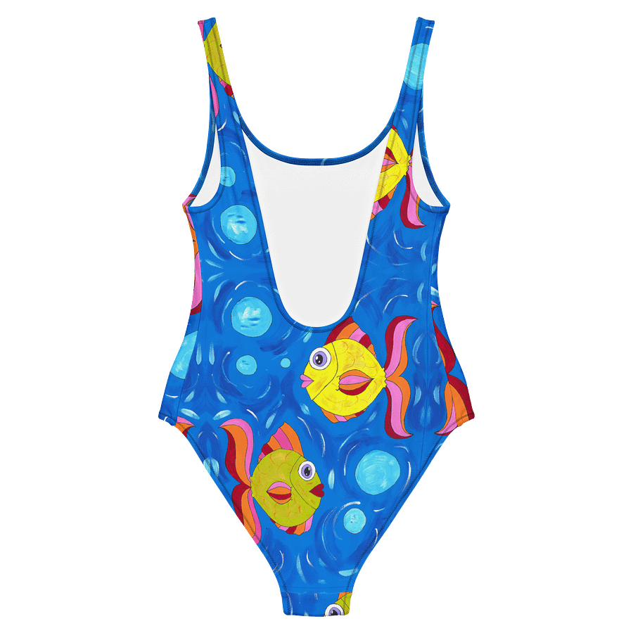 Fish style (art by Dina R.) acrylic painting picture - One-Piece Swimsuit product image (6)