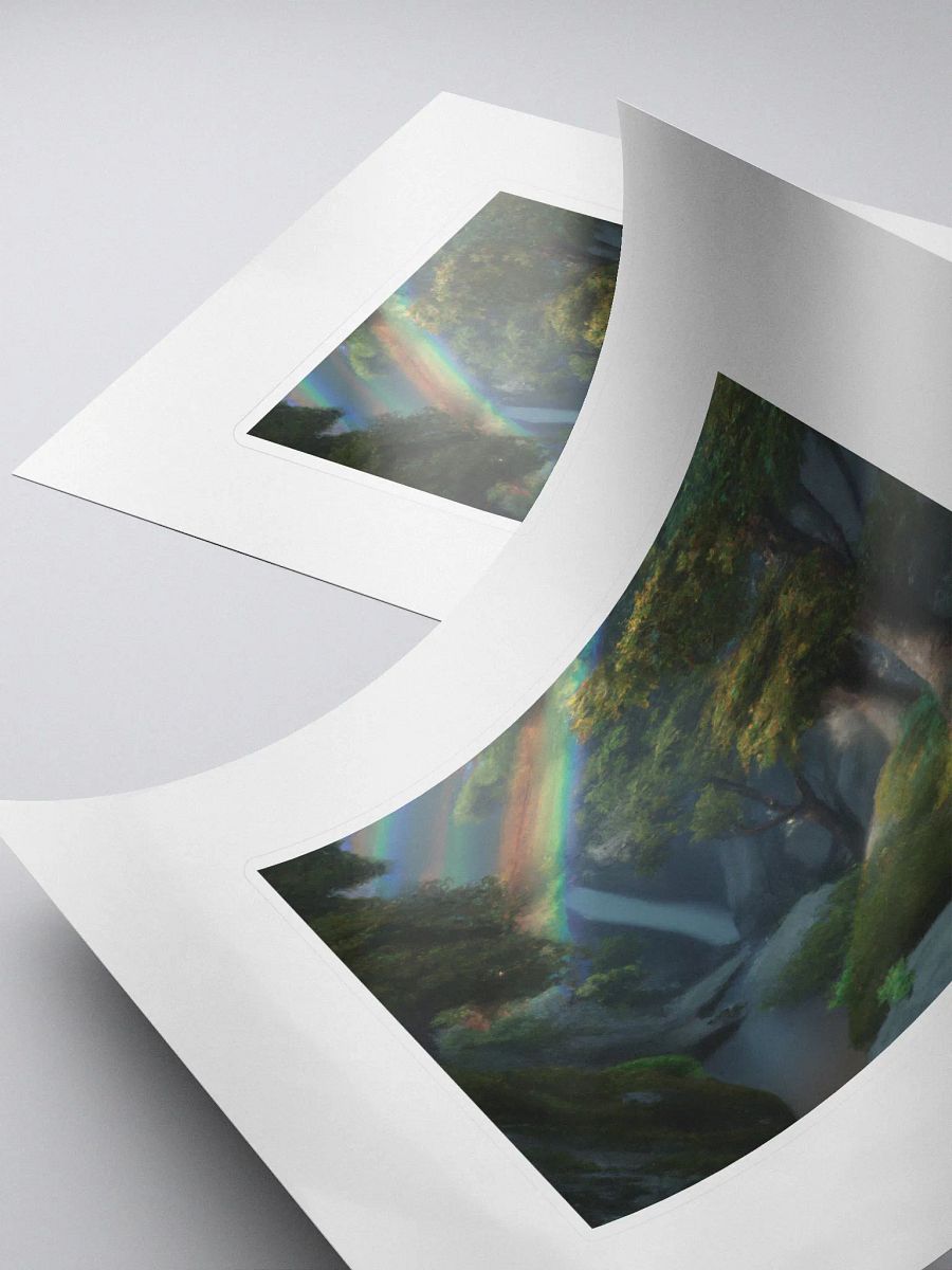 Galactic Wild Rainbow Waterfall Forest Omega Sticker product image (4)