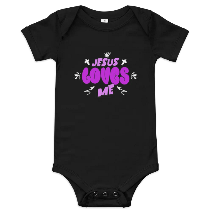 Jesus Loves Me Purple Onesie product image (1)