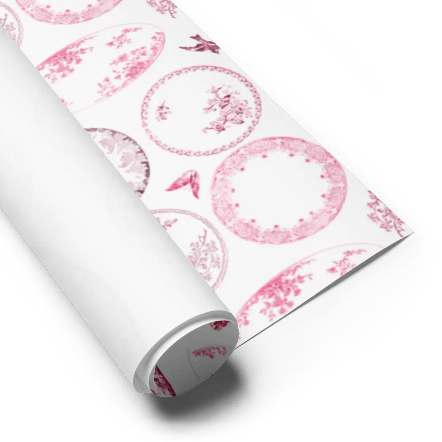 French Antique Plates | RED Wrapping Paper product image (8)