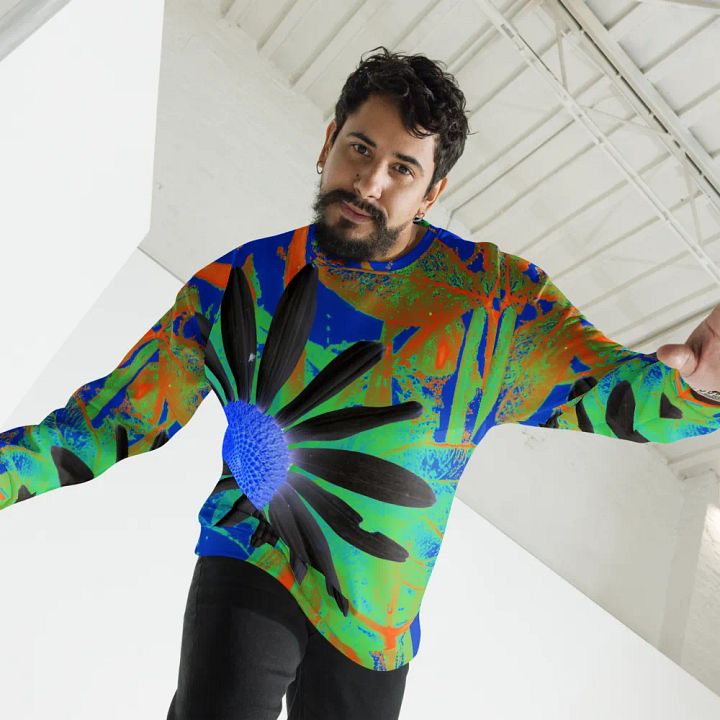 Cool Vibrant Abstract Daisy Unisex Sweatshirt product image (1)