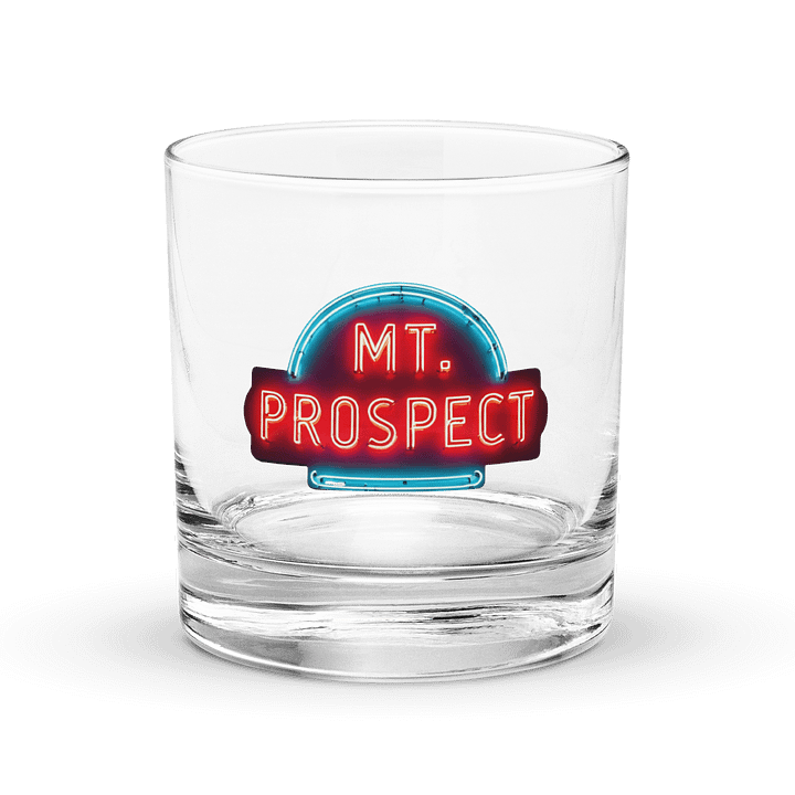 Neon Mt. Prospect Rocks Glass product image (1)