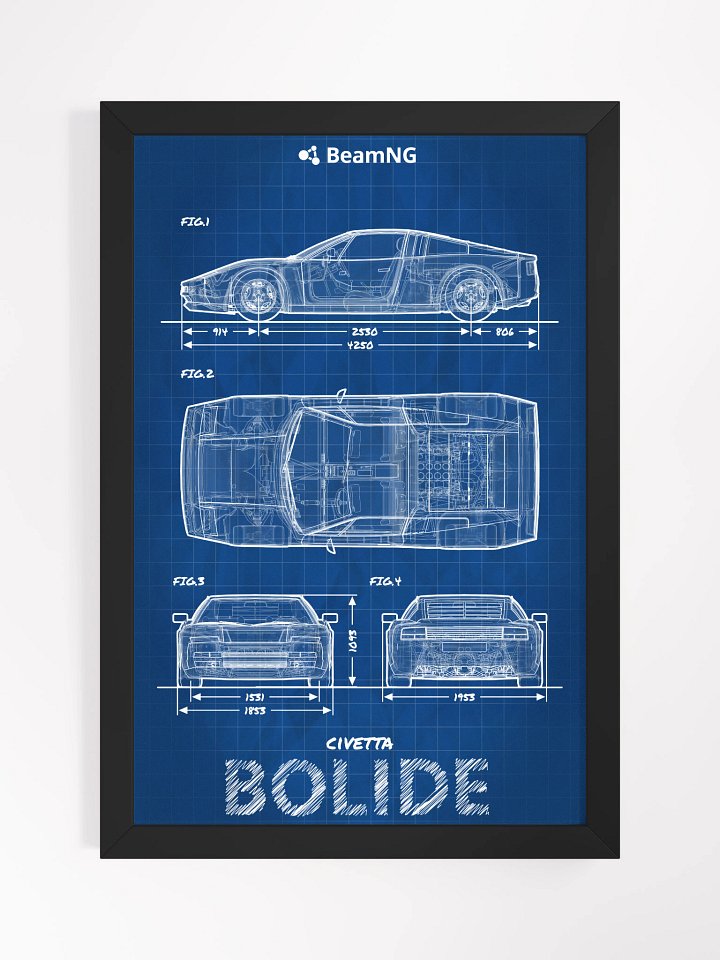 Framed Poster: Civetta Bolide Blueprint product image (3)