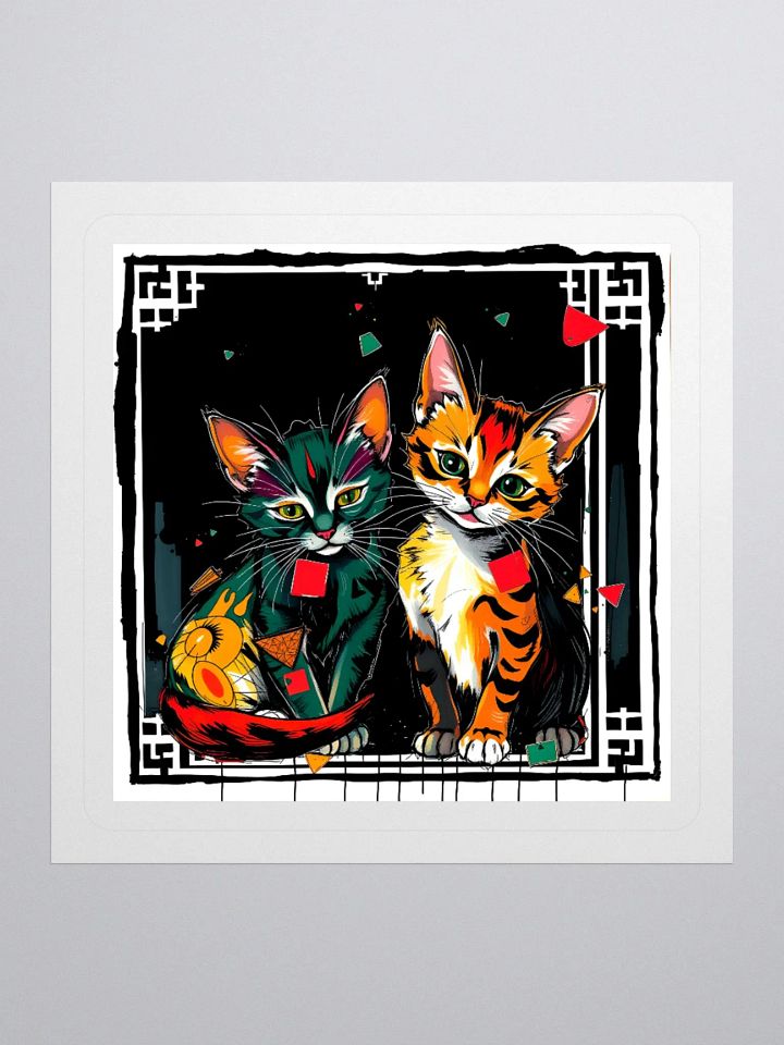 deco vibe kittens. Duo Kiss Cut Stickers product image (1)