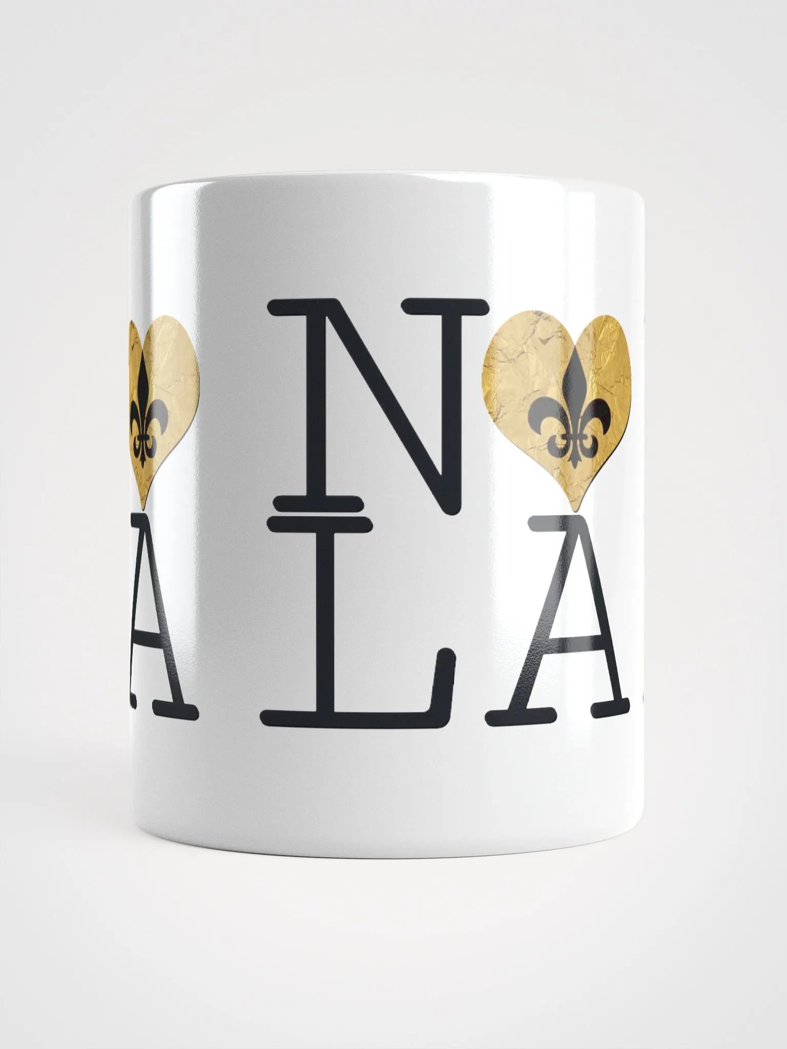 I LOVE NOLA **BIGSHOT MUG** (GOLD WRAP HEART + IMAGE POP) product image (14)