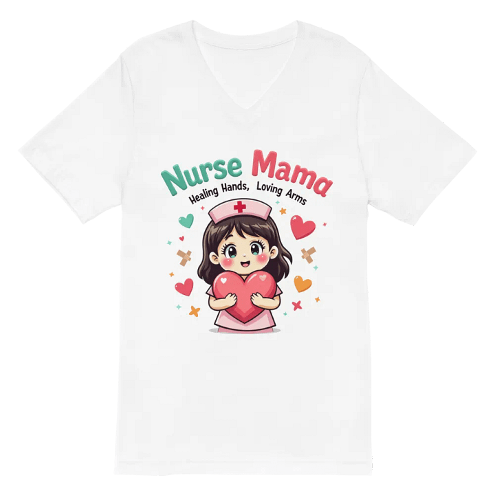 Nurse Mama Healing Hands V-Neck Tee product image (2)