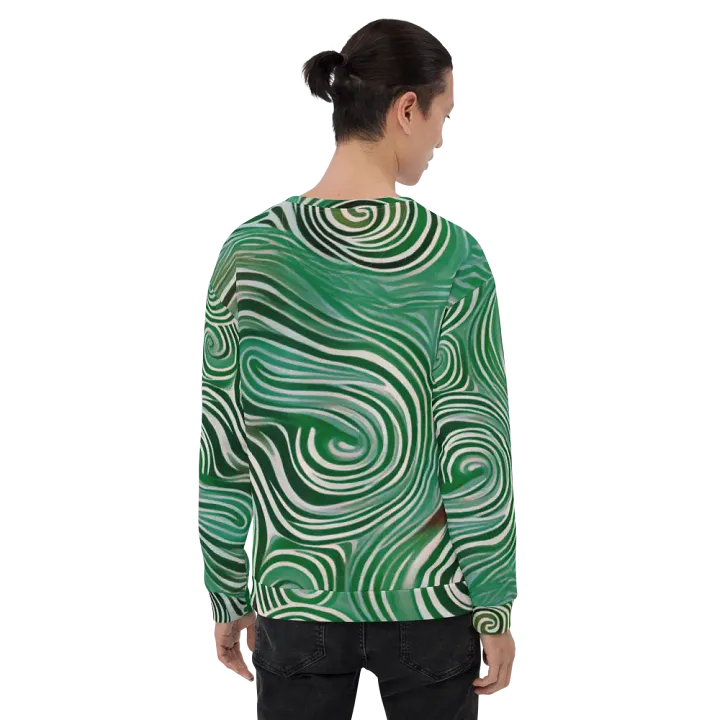 Funky Cool Green Liquid Tie-Dye Sweatshirt product image (2)