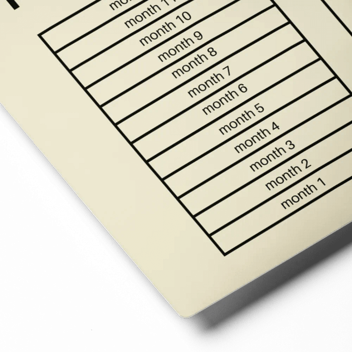 ANNUAL RENT TRACKER (black design 11) product image (2)