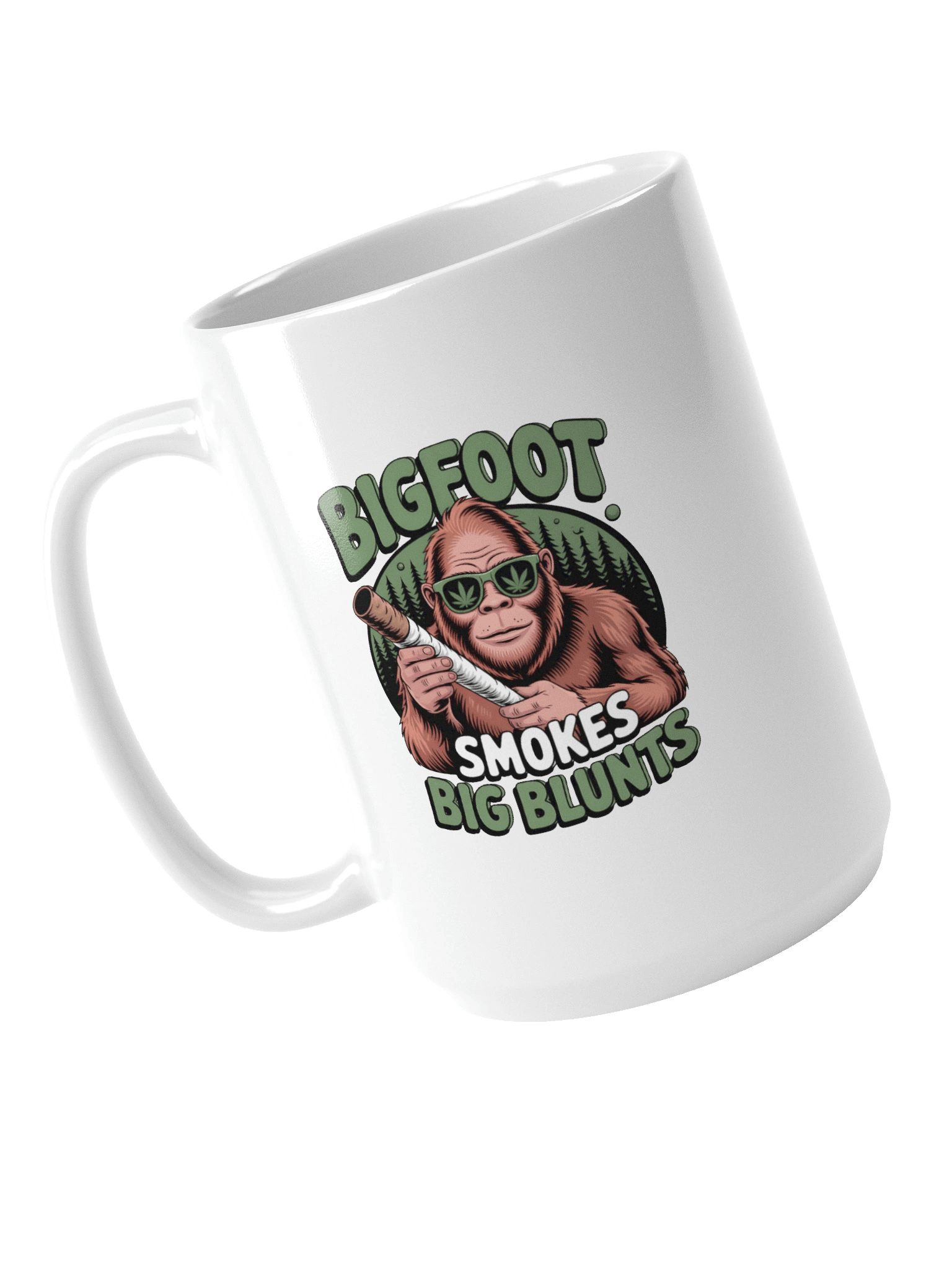 Cannabis - Bigfoot Smokes Big Blunts - Design | 15oz Coffee Mug product image (4)
