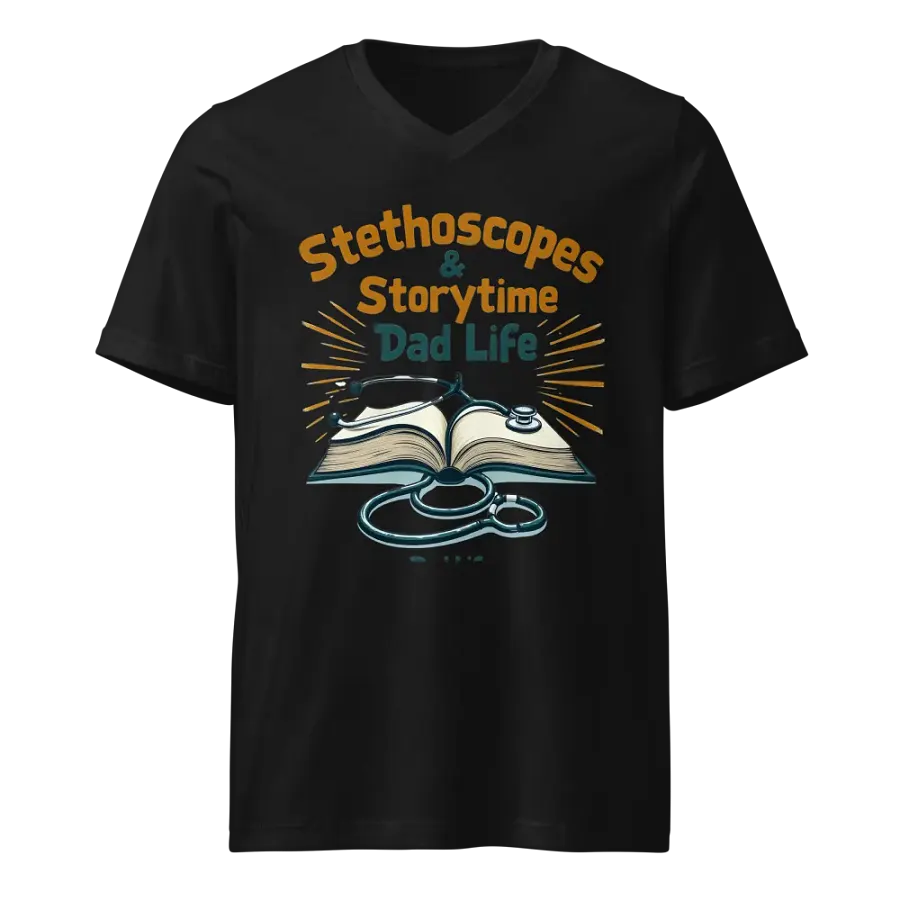 Stethoscopes & Storytime Dad Life v-neck Tee product image (1)