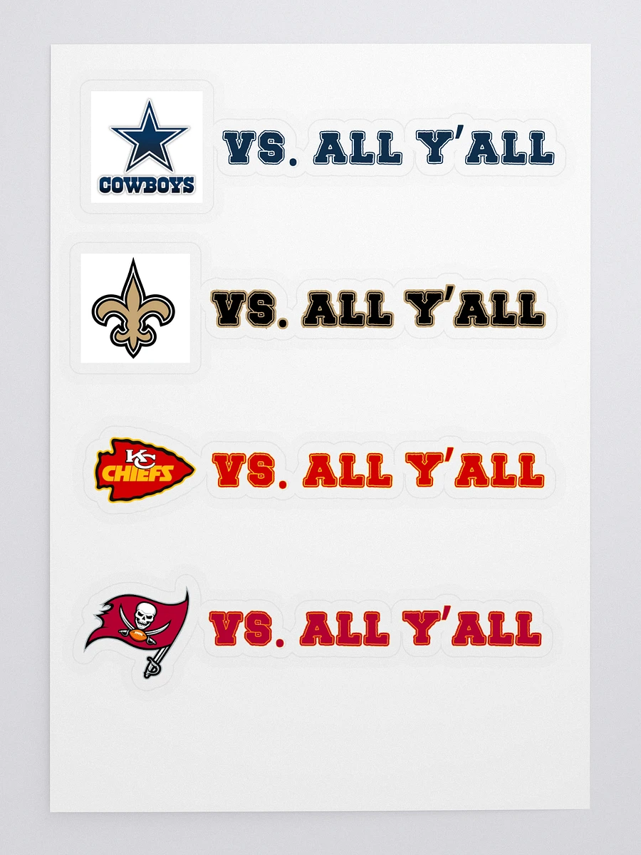 NFL Team Logo Kiss Cut Sticker Sheet product image (3)