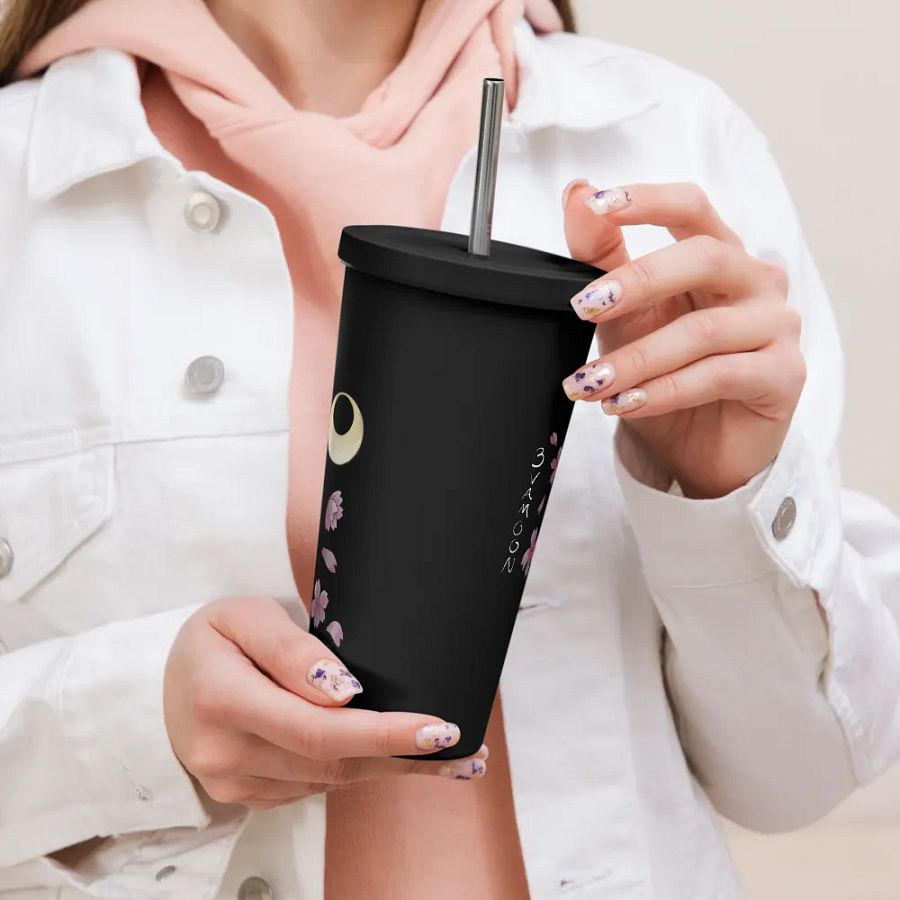 Sakura Blossom Insulated Tumbler w/ Straw product image (10)