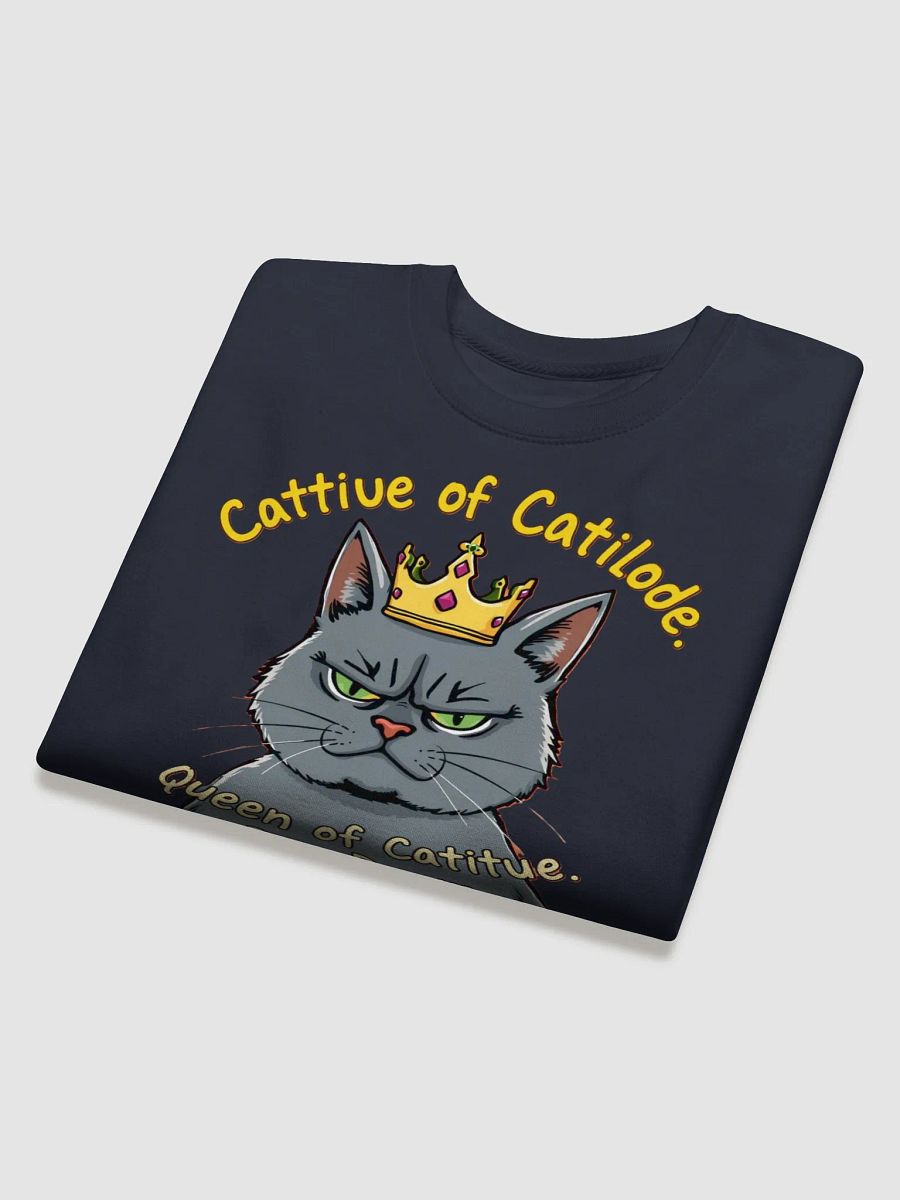 Cattitude Queen: Bow Down to Feline Royalty Sweatshirt product image (34)